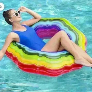 H20 Go! Bestway Rainbow Ribbon Innertube Tubing Pool Float
